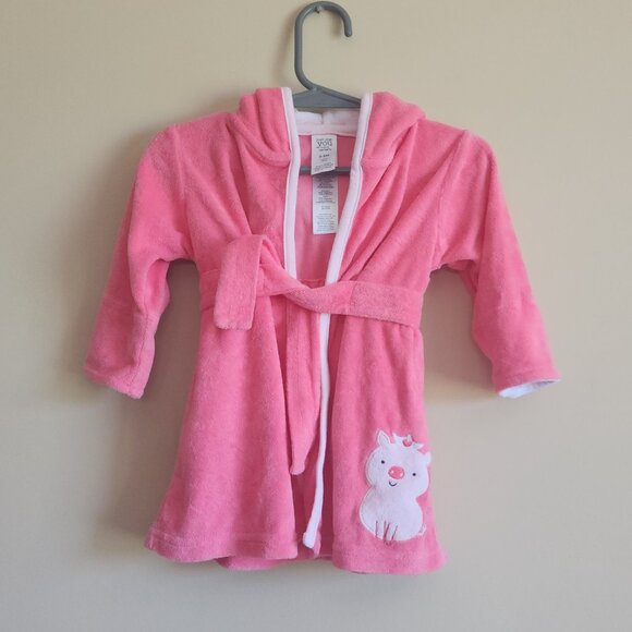 Carter's Just One You Pink Hooded Piggy Robe Size 0-9 Months NWOT - Picture 3 of 7